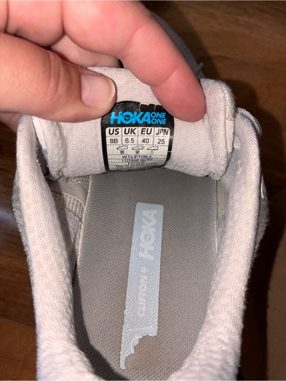 Hoka Women’s Clifton 9 Athletic Running Sneaker Shoes, white- size 8 - Picture 10 of 10